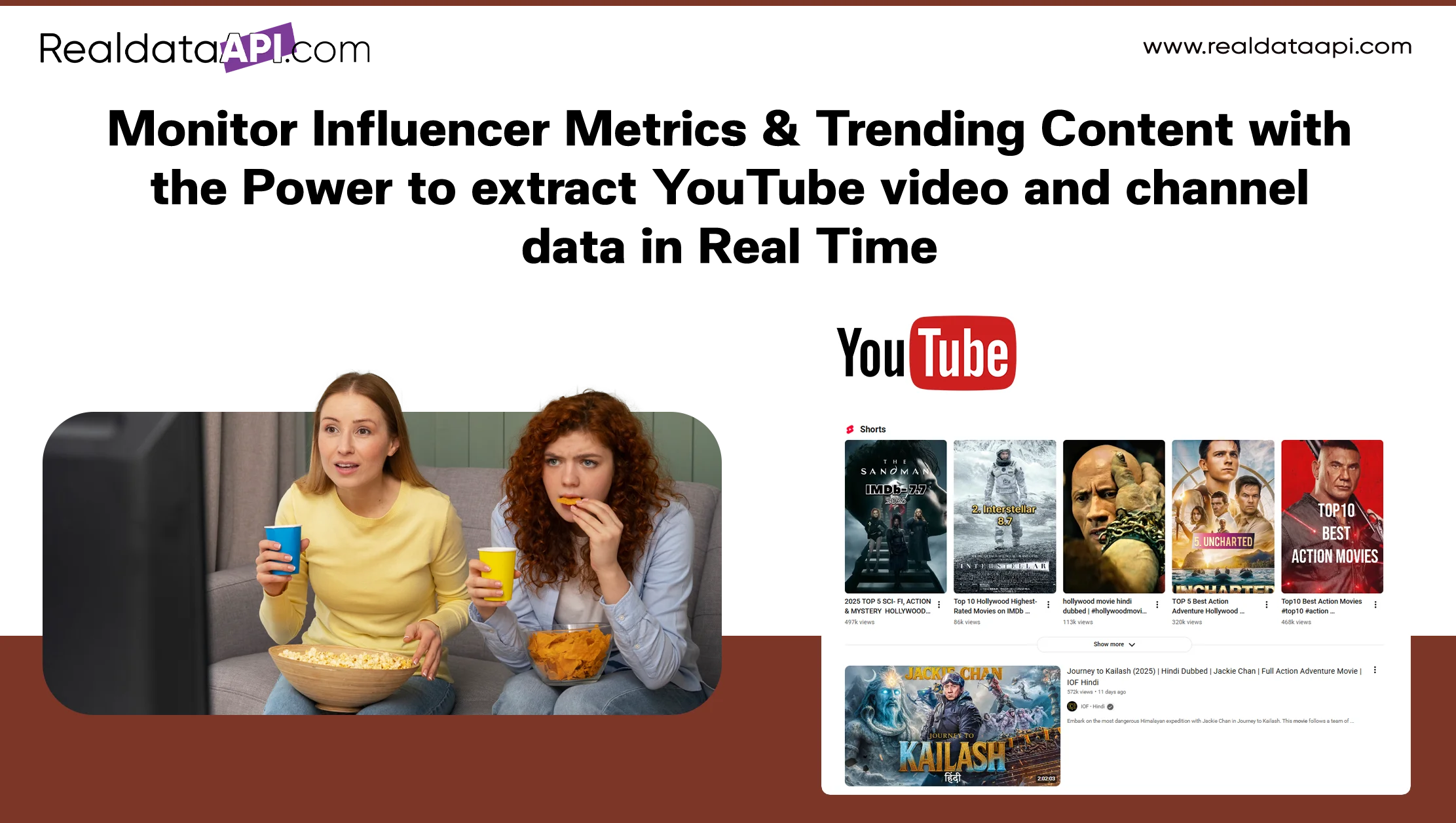 Monitor Influencer Metrics & Trending Content with the Power to extract YouTube video and channel data in Real Time